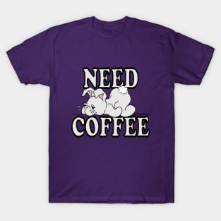 Coffee Lover Stuffed Bunny T shirt NEED COFFEE by ScottyGaaDo T-Shirt